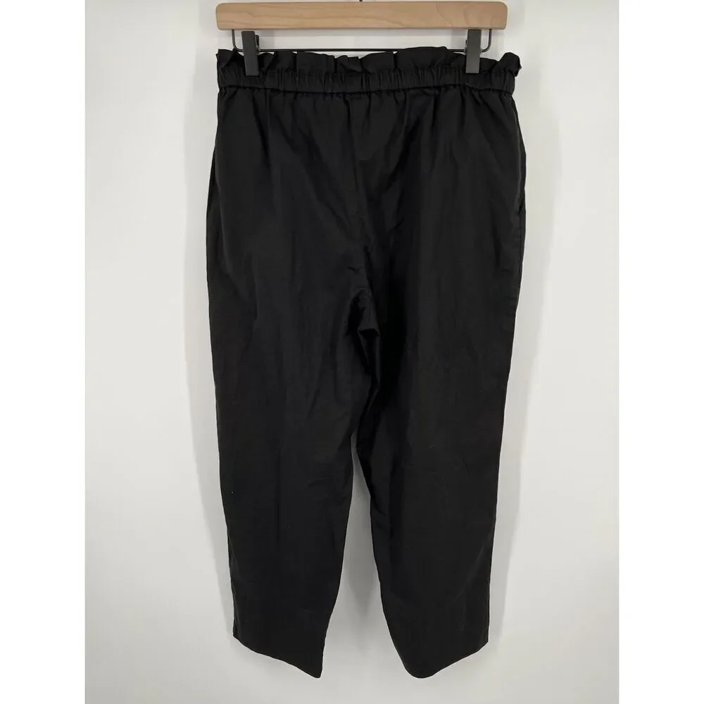 Hatch Collection Maternity Black Pants Stretchy Ankle Tie Front Size 1 Small